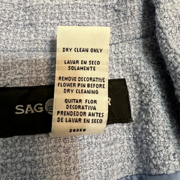 NWT Sag Harbor Women's Blazer 18 Fringe Tweed Jacket Purple Workwear - Picture 6 of 11